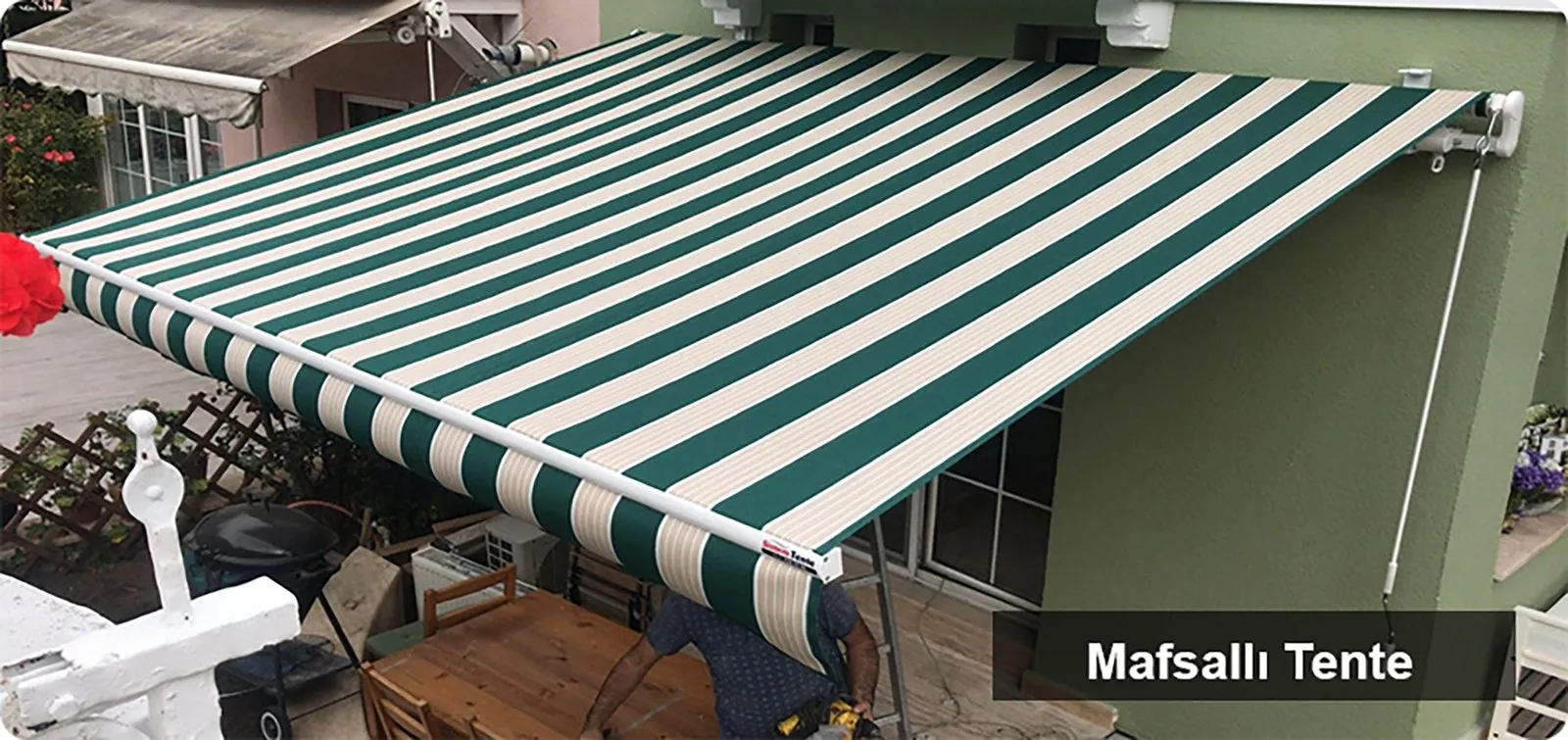 Ataşehir mafsallı tente uygulaması – Salimoğulları Tente